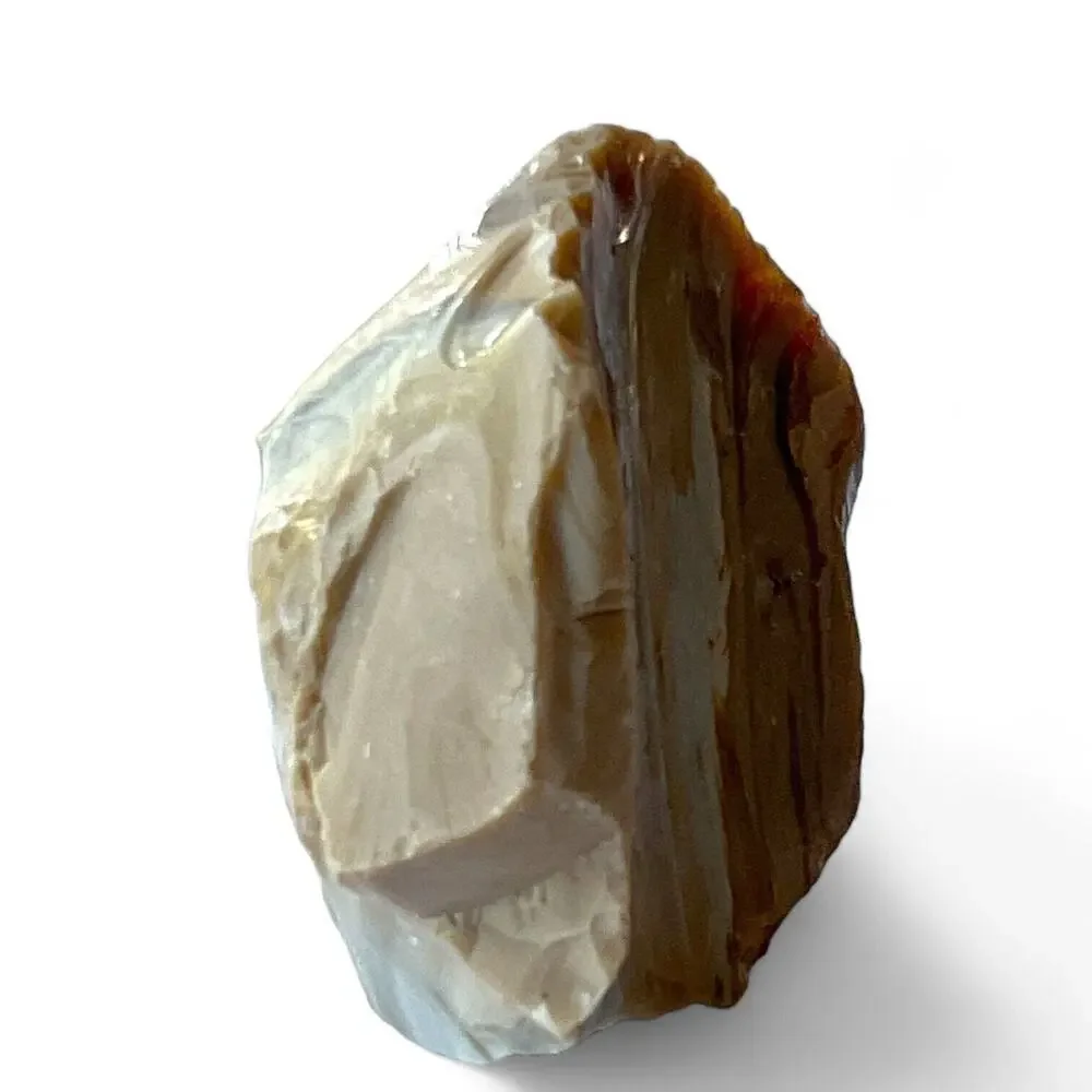 Carmel Chocolate Art Glass Cullet Glowing Manganese Swirl Slag Glass #4GL101‎